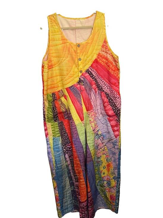 Unbranded Pants - Artisan Abstract Tie Dye Style Romper XXL Boho Chest 42”/L25”
